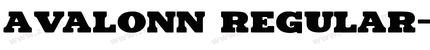 AvalonN Regular字体转换